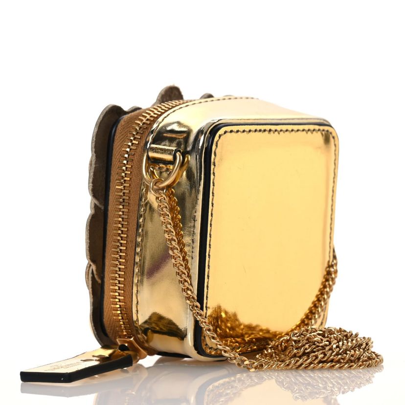 Valentino Garavani Metallic Nappa Atelier 03 Rose Edition Mini Chain Crossbody Antique Brass -FINAL SALE NO RETURNS