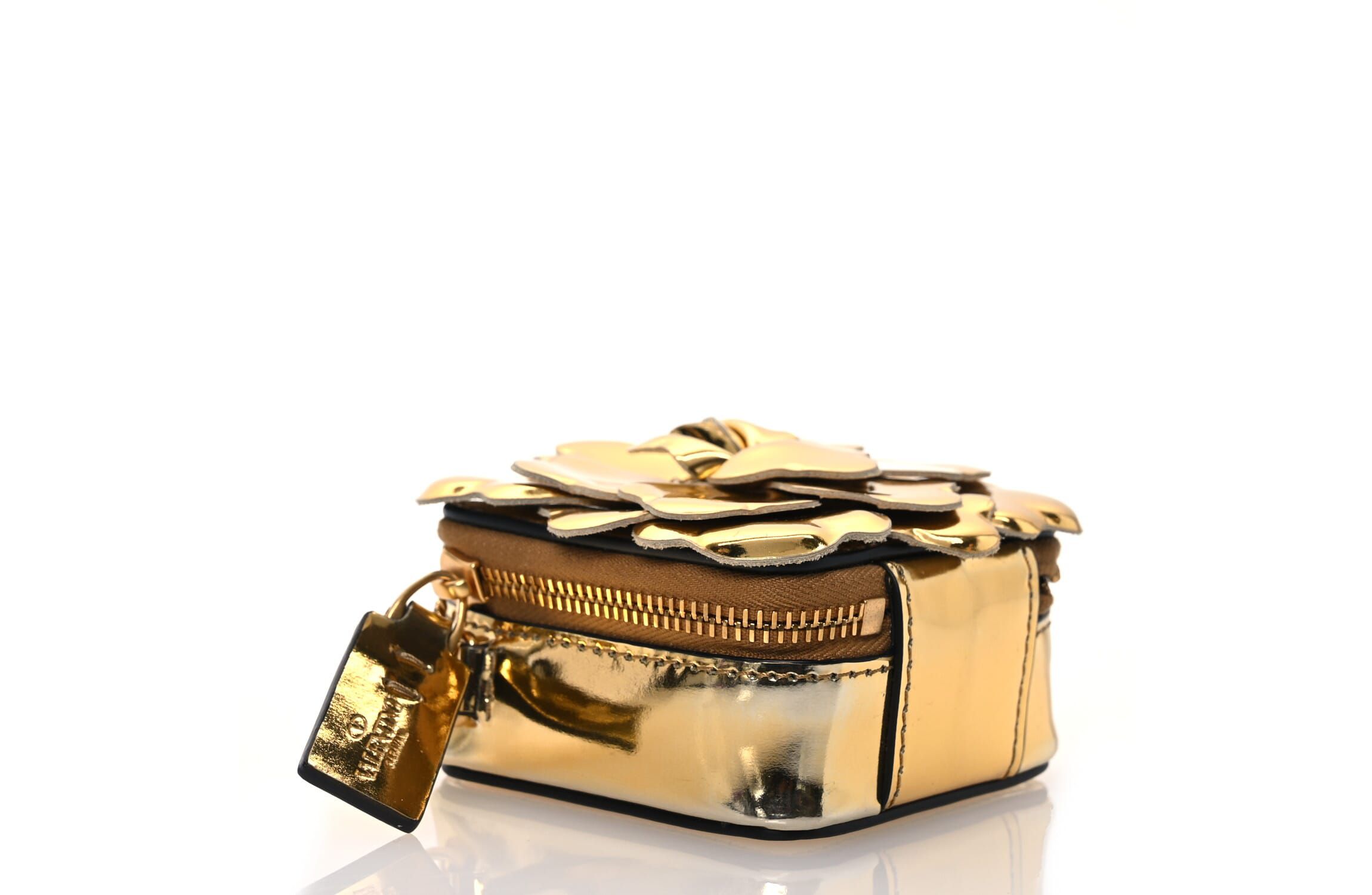 Valentino Garavani Metallic Nappa Atelier 03 Rose Edition Mini Chain Crossbody Antique Brass -FINAL SALE NO RETURNS