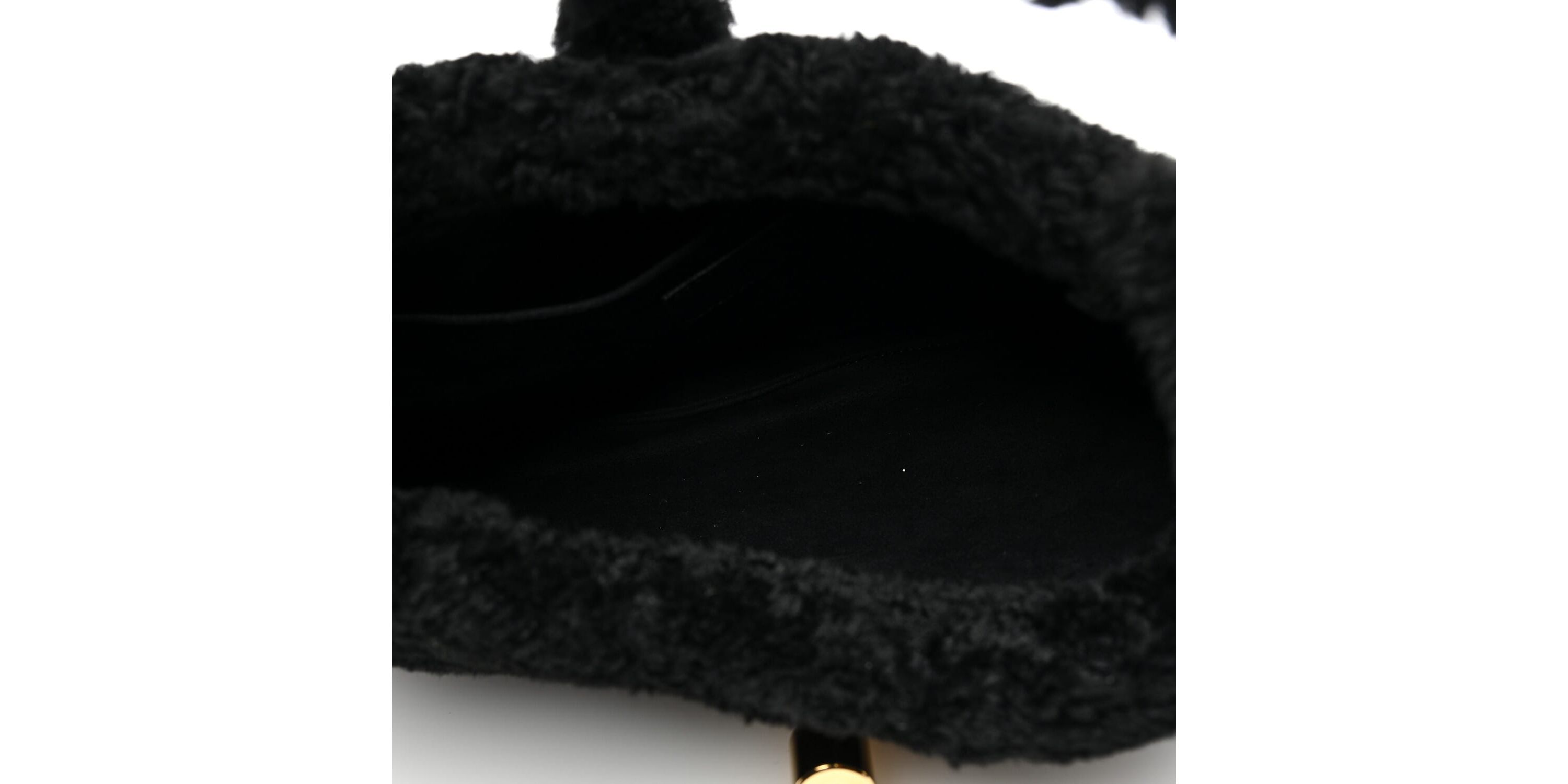 Gucci Shearling Small Jackie 1961 Shoulder Bag Black -FINAL SALE NO RETURNS