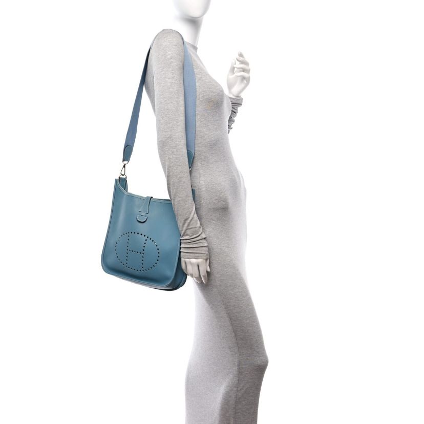 Hermes Epsom Evelyne II PM Blue Jean -FINAL SALE NO RETURNS