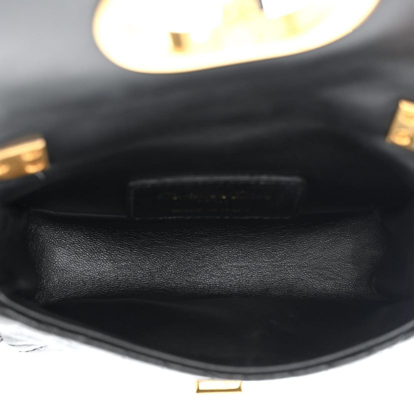 Dior Supple Calfskin Cannage Micro Caro Bag Black -FINAL SALE NO RETURNS
