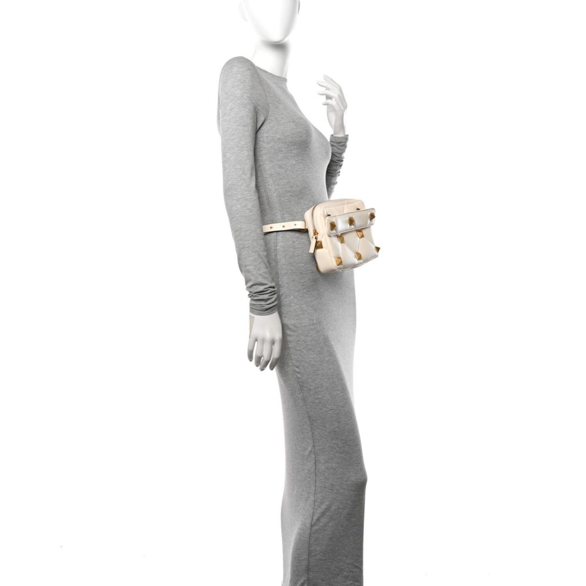 Valentino Nappa Roman Stud Crossbody Ivory -FINAL SALE NO RETURNS