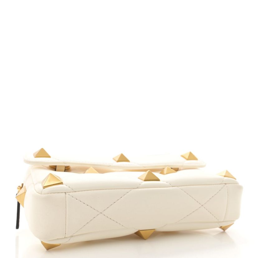 Valentino Nappa Roman Stud Crossbody Ivory -FINAL SALE NO RETURNS