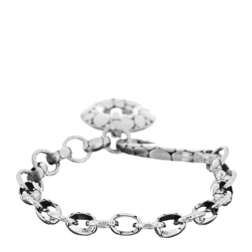 John Hardy Sterling Silver Kali Donut Charm Link Bracelet -FINAL SALE NO RETURNS