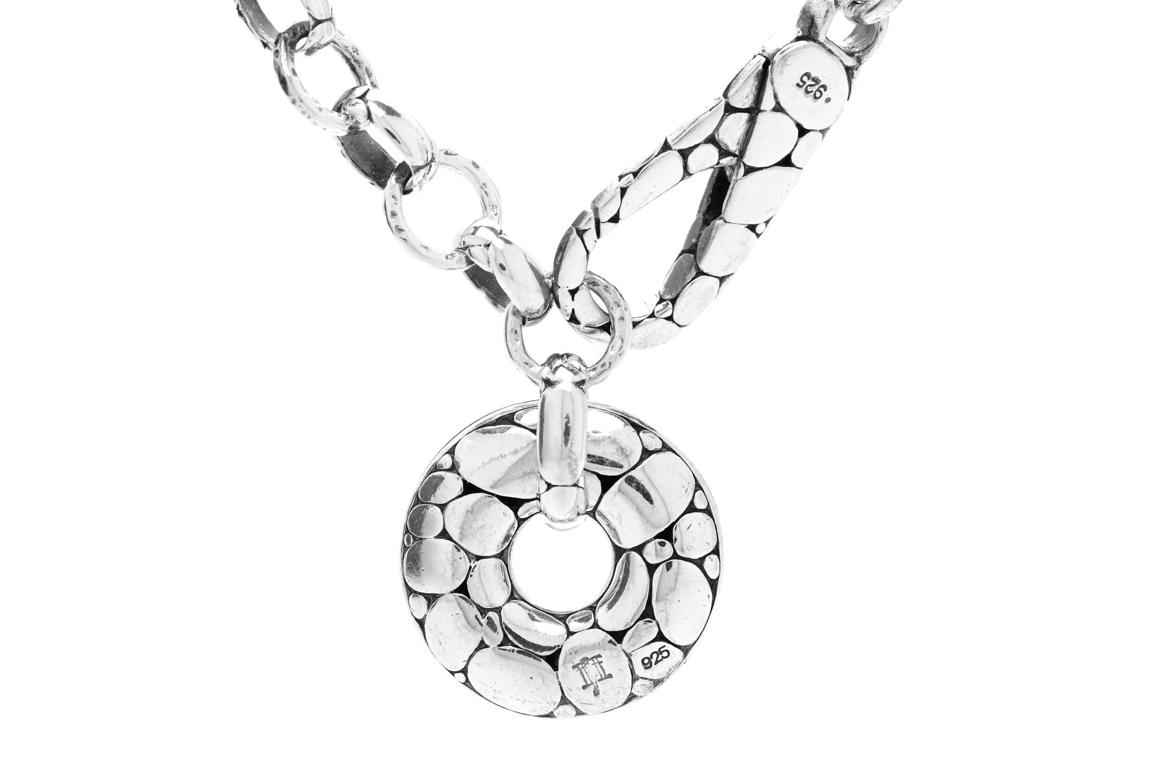 John Hardy Sterling Silver Kali Donut Charm Link Bracelet -FINAL SALE NO RETURNS