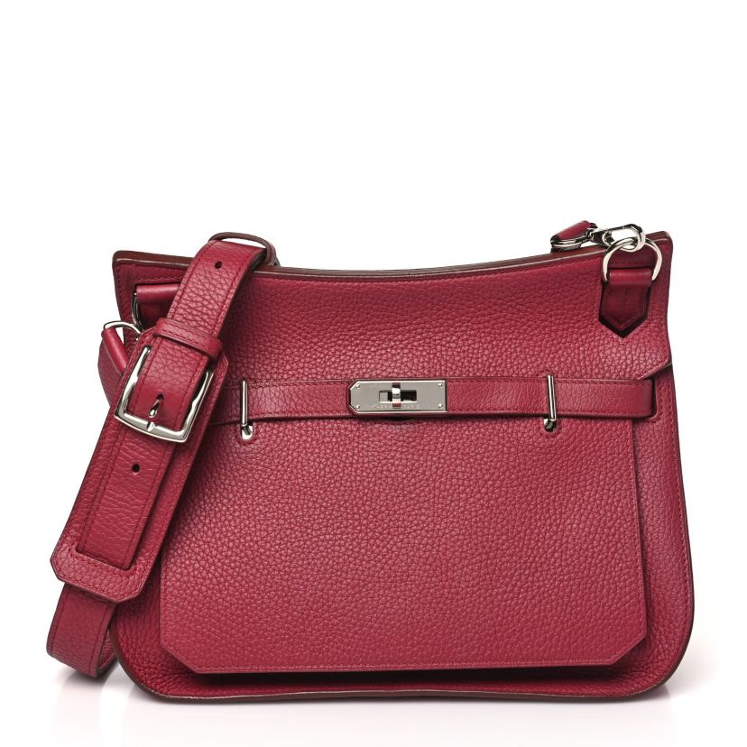 Hermes Taurillon Clemence Jypsiere 28 Rubis -FINAL SALE NO RETURNS