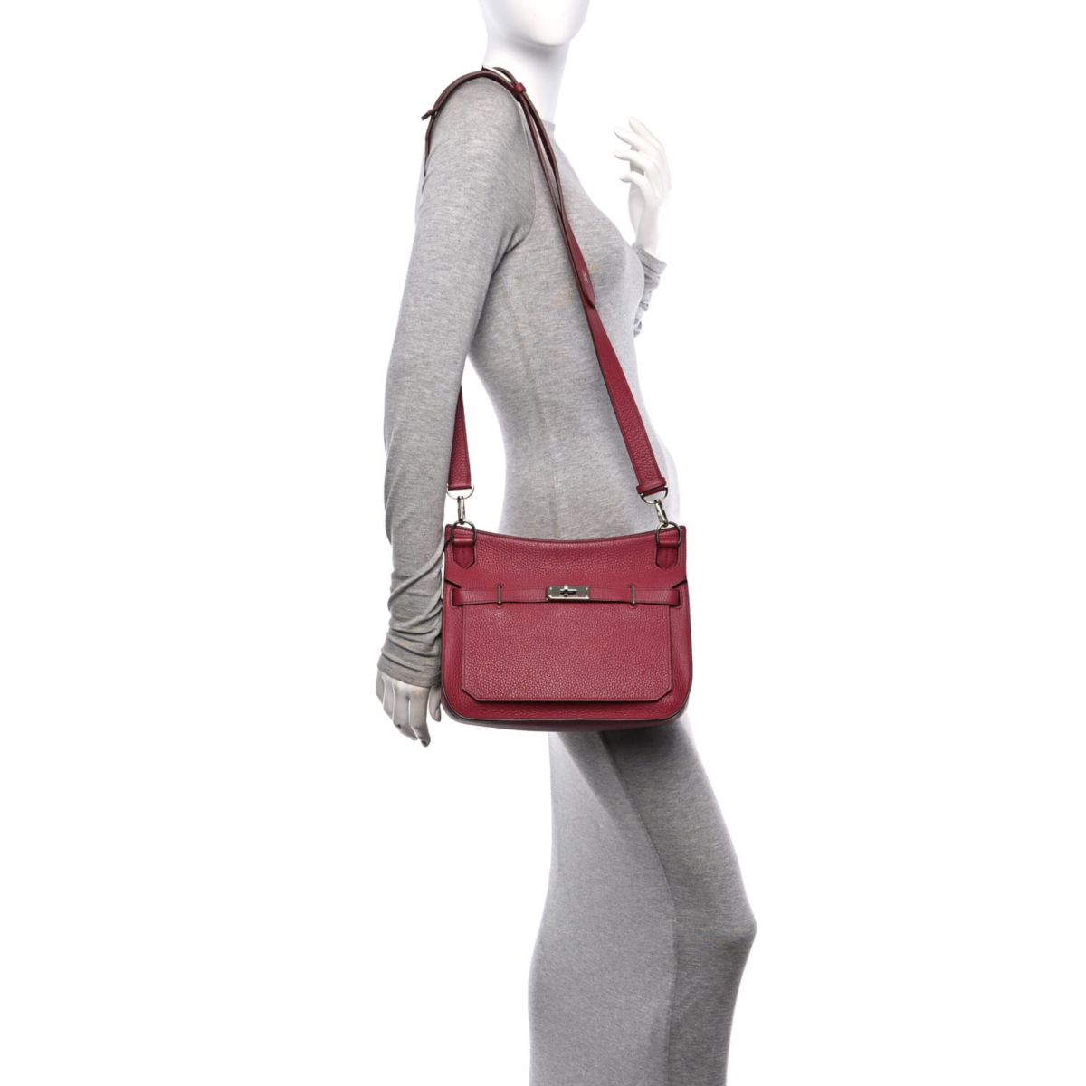 Hermes Taurillon Clemence Jypsiere 28 Rubis -FINAL SALE NO RETURNS