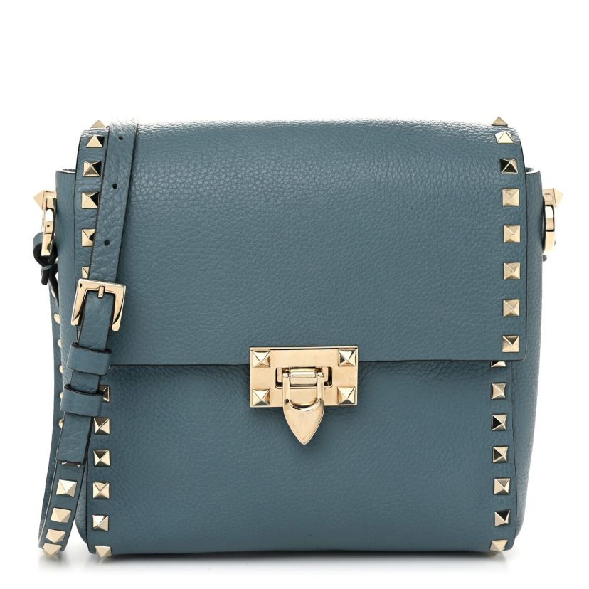 Valentino Rockstud Flip Lock Flap Messenger Bag -FINAL SALE NO RETURNS
