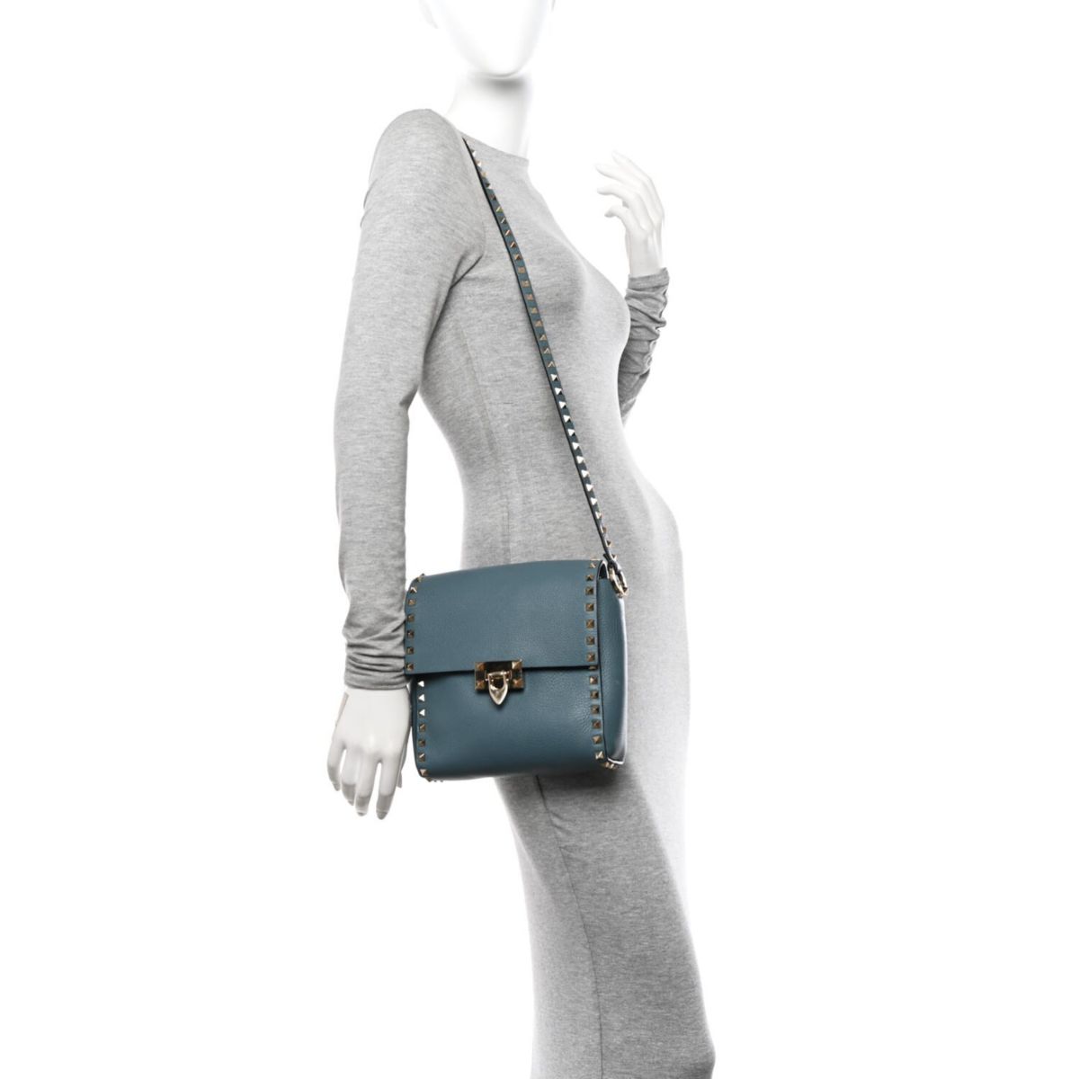 Valentino Rockstud Flip Lock Flap Messenger Bag -FINAL SALE NO RETURNS