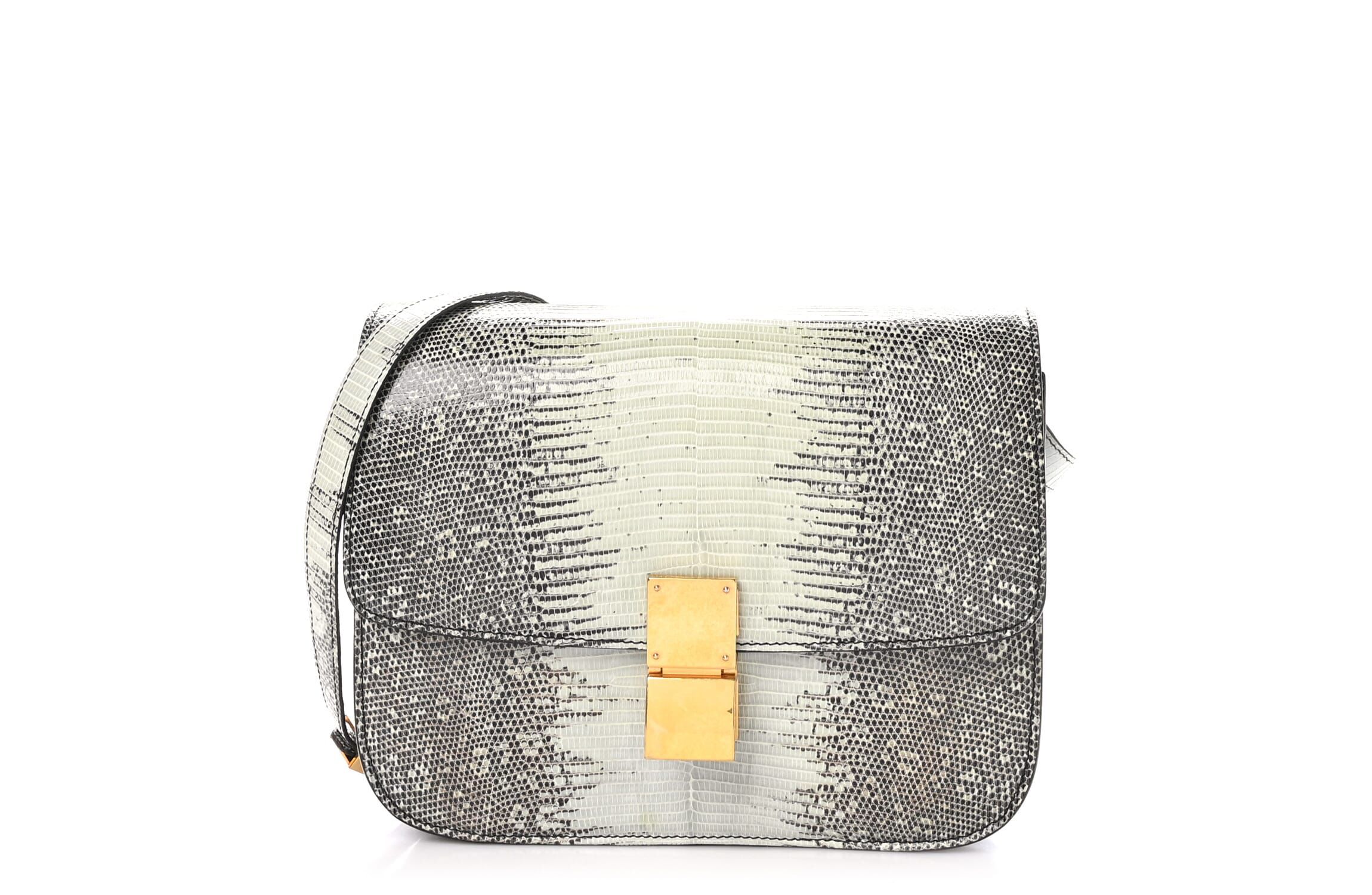 Celine Lizard Small Classic Box Flap Bag Natural -FINAL SALE NO RETURNS