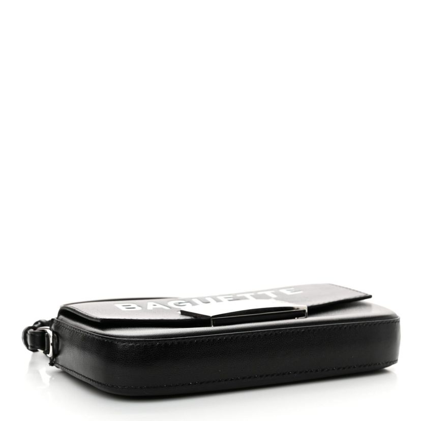 Fendi X MARC JACOBS Nappa Logo Phone Baguette Black -FINAL SALE NO RETURNS