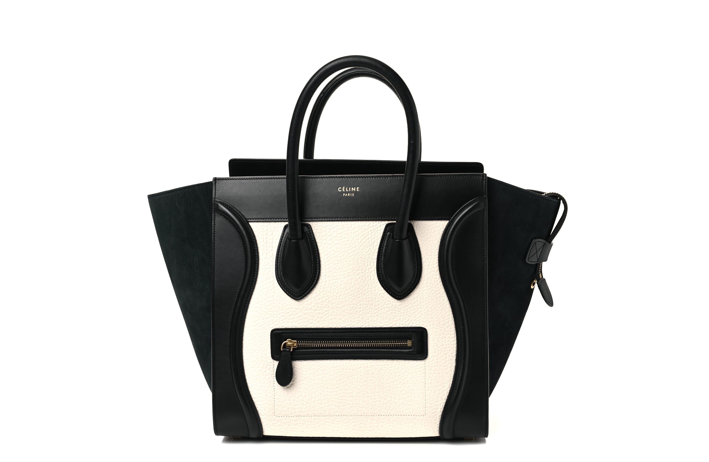 Celine Drummed Calfskin Micro Luggage Black -FINAL SALE NO RETURNS