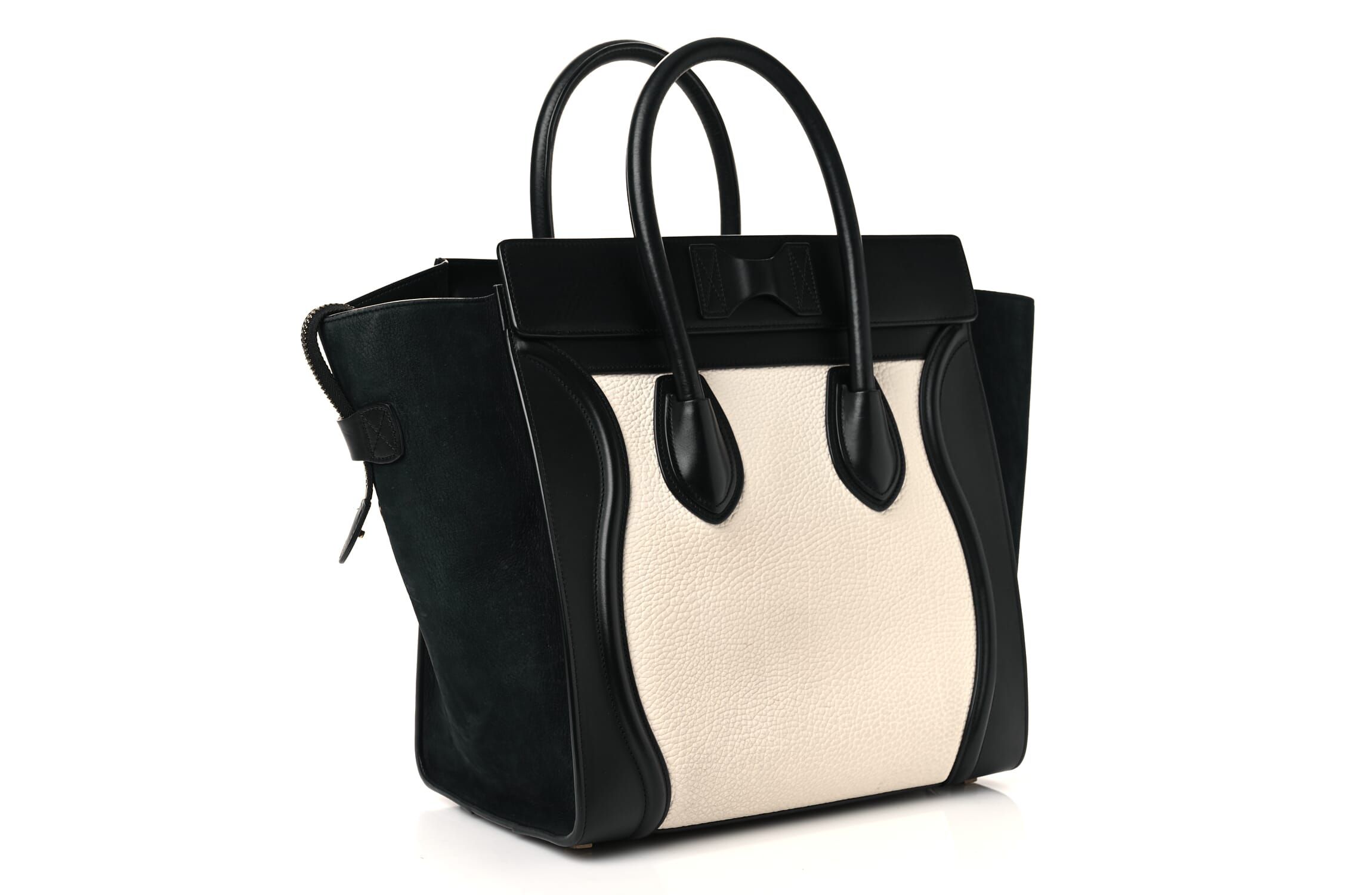 Celine Drummed Calfskin Micro Luggage Black -FINAL SALE NO RETURNS