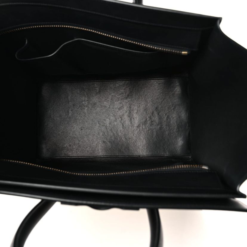 Celine Drummed Calfskin Micro Luggage Black -FINAL SALE NO RETURNS