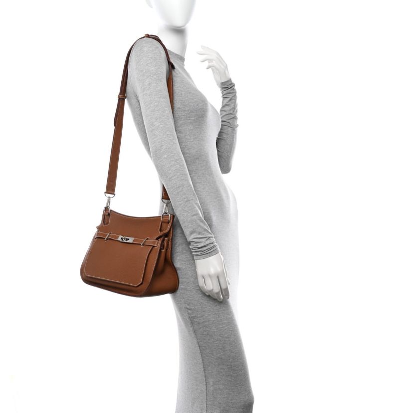 Hermes Taurillon Clemence Jypsiere 34 Etoupe -FINAL SALE NO RETURNS
