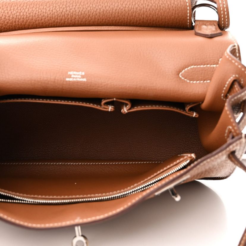 Hermes Taurillon Clemence Jypsiere 34 Etoupe -FINAL SALE NO RETURNS