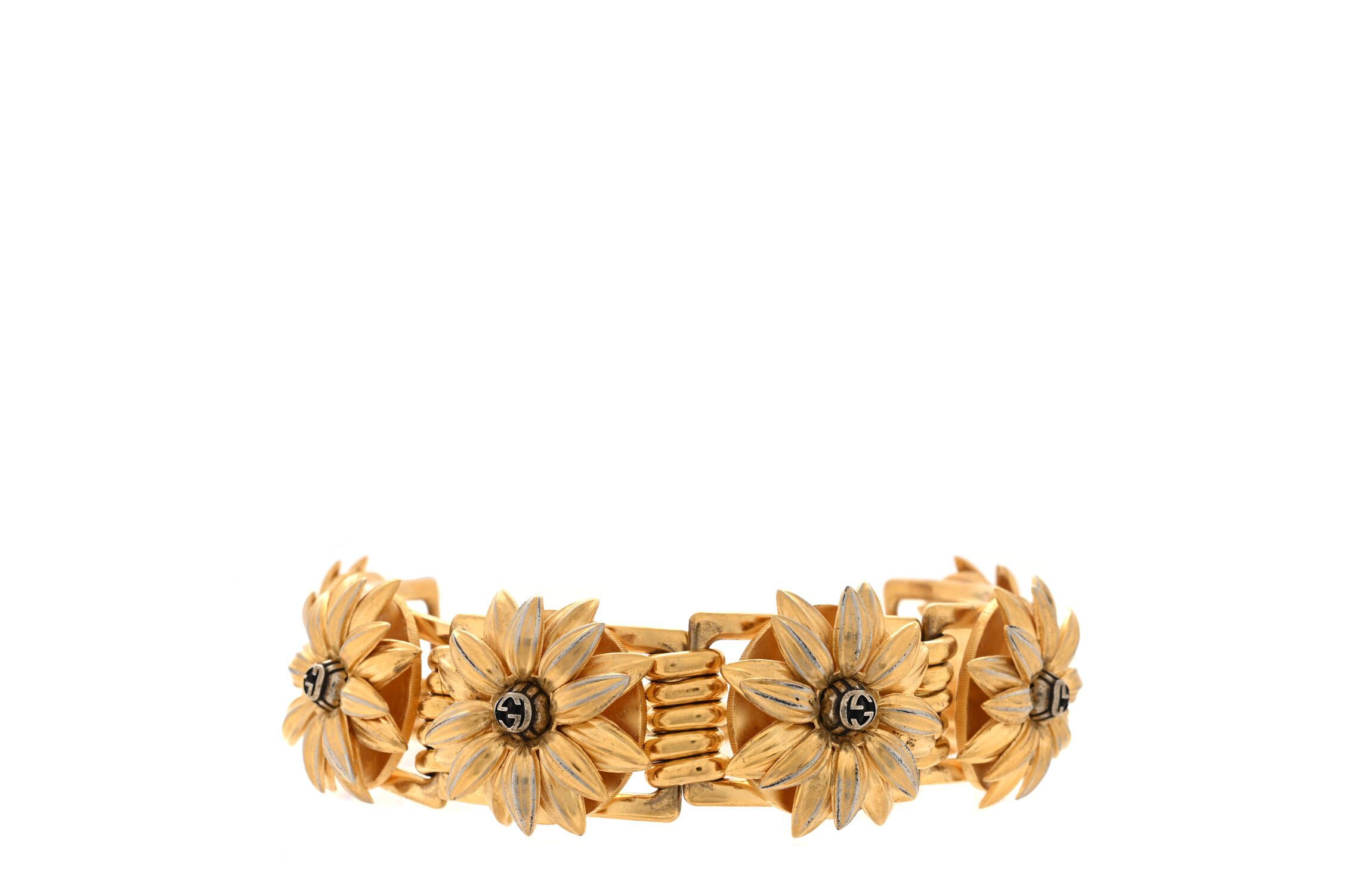 Gucci Metal Flower Choker Necklace -FINAL SALE NO RETURNS