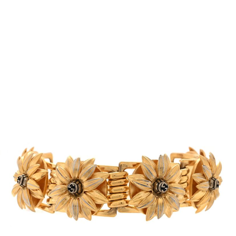 Gucci Metal Flower Choker Necklace -FINAL SALE NO RETURNS