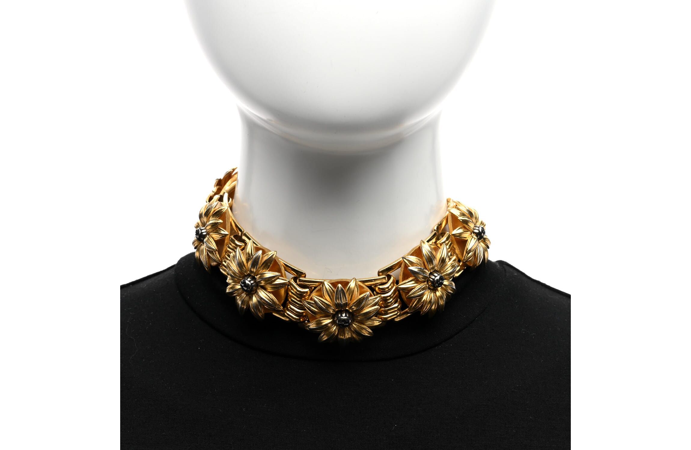 Gucci Metal Flower Choker Necklace -FINAL SALE NO RETURNS