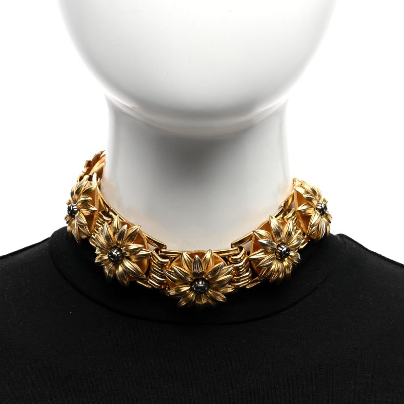 Gucci Metal Flower Choker Necklace -FINAL SALE NO RETURNS
