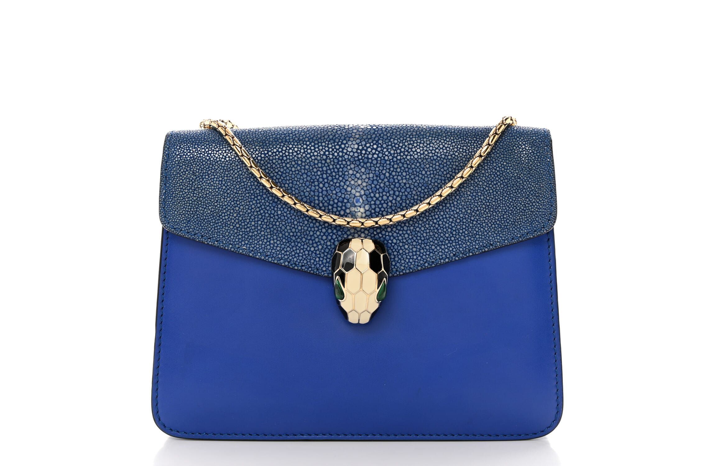 Bvlgari Calfskin Serpenti Forever Crossbody Flamingo Quartz -FINAL SALE NO RETURNS