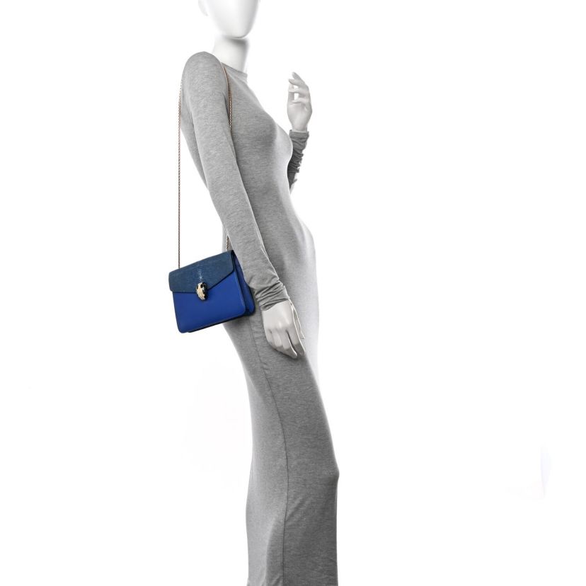 Bvlgari Calfskin Serpenti Forever Crossbody Flamingo Quartz -FINAL SALE NO RETURNS