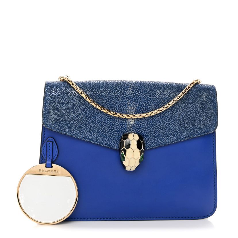 Bvlgari Calfskin Serpenti Forever Crossbody Flamingo Quartz -FINAL SALE NO RETURNS