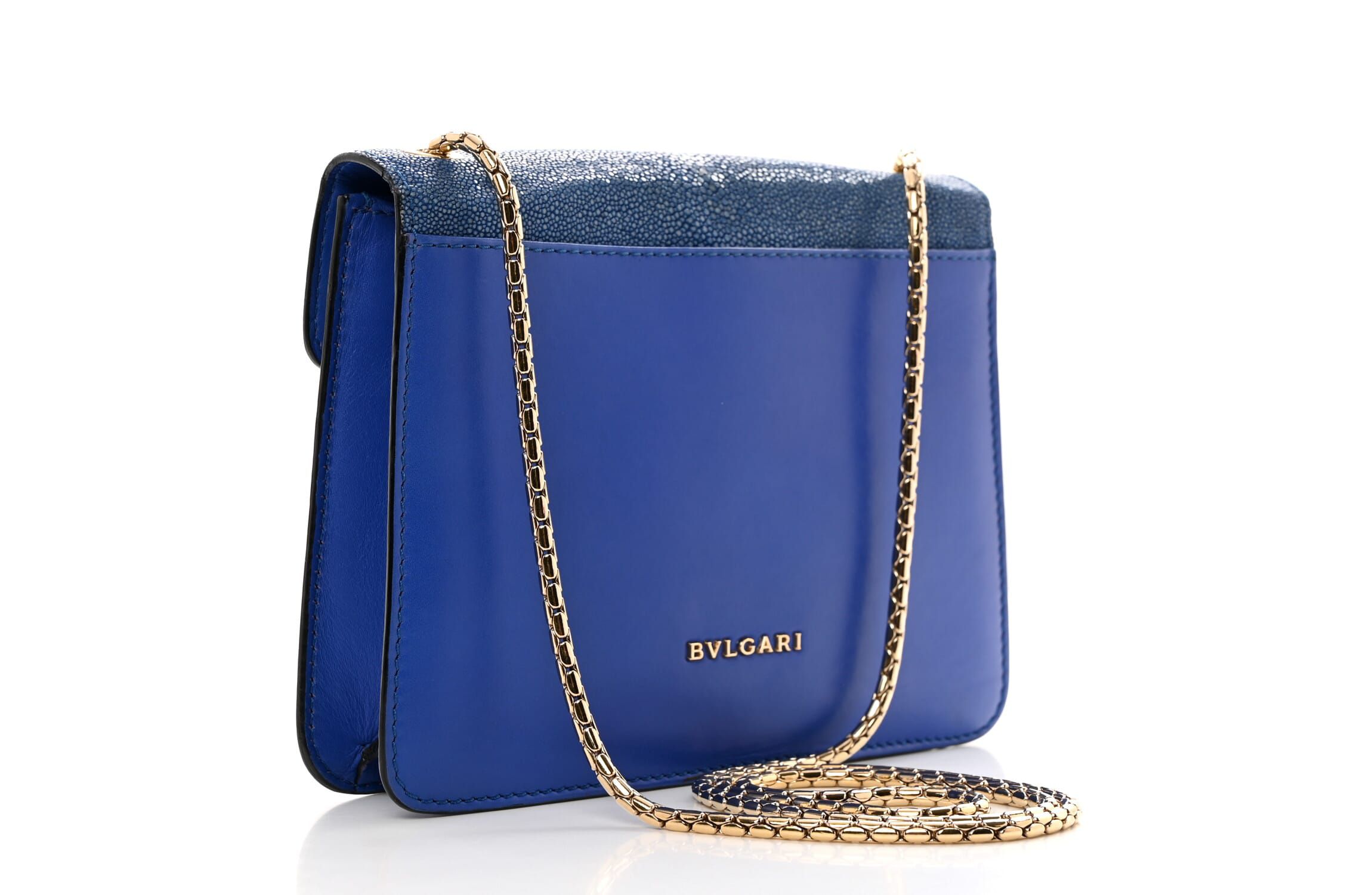Bvlgari Calfskin Serpenti Forever Crossbody Flamingo Quartz -FINAL SALE NO RETURNS