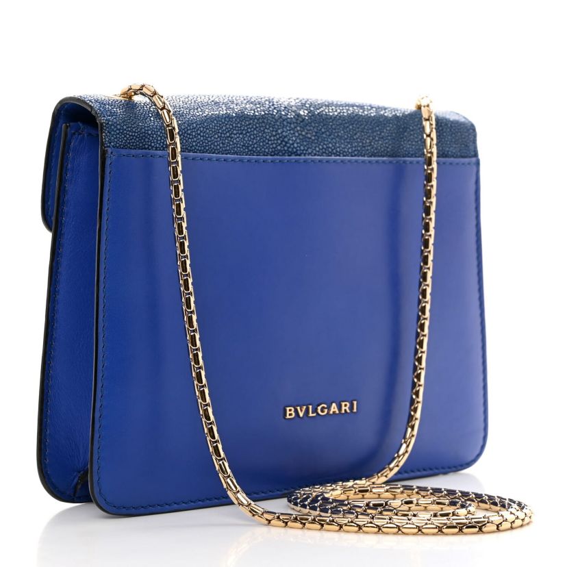 Bvlgari Calfskin Serpenti Forever Crossbody Flamingo Quartz -FINAL SALE NO RETURNS