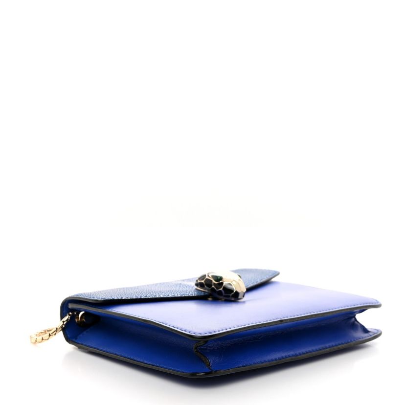Bvlgari Calfskin Serpenti Forever Crossbody Flamingo Quartz -FINAL SALE NO RETURNS