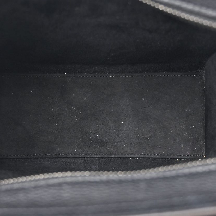 Celine Drummed Calfskin Micro Luggage Black -FINAL SALE NO RETURNS