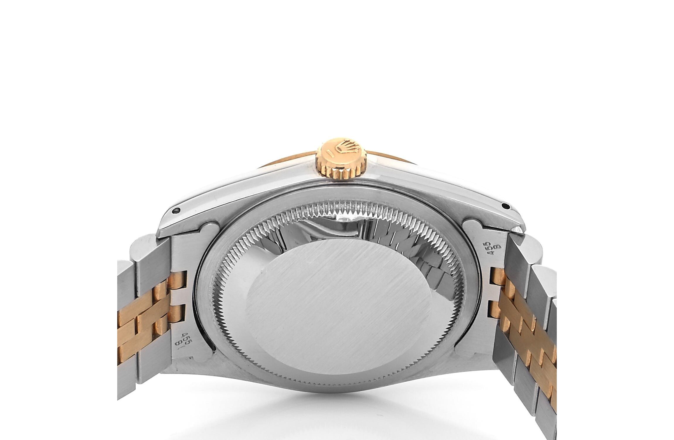 Rolex Stainless Steel 18K Yellow Gold 36mm Oyster Perpetual Datejust Watch Champagne 16233 -FINAL SALE NO RETURNS
