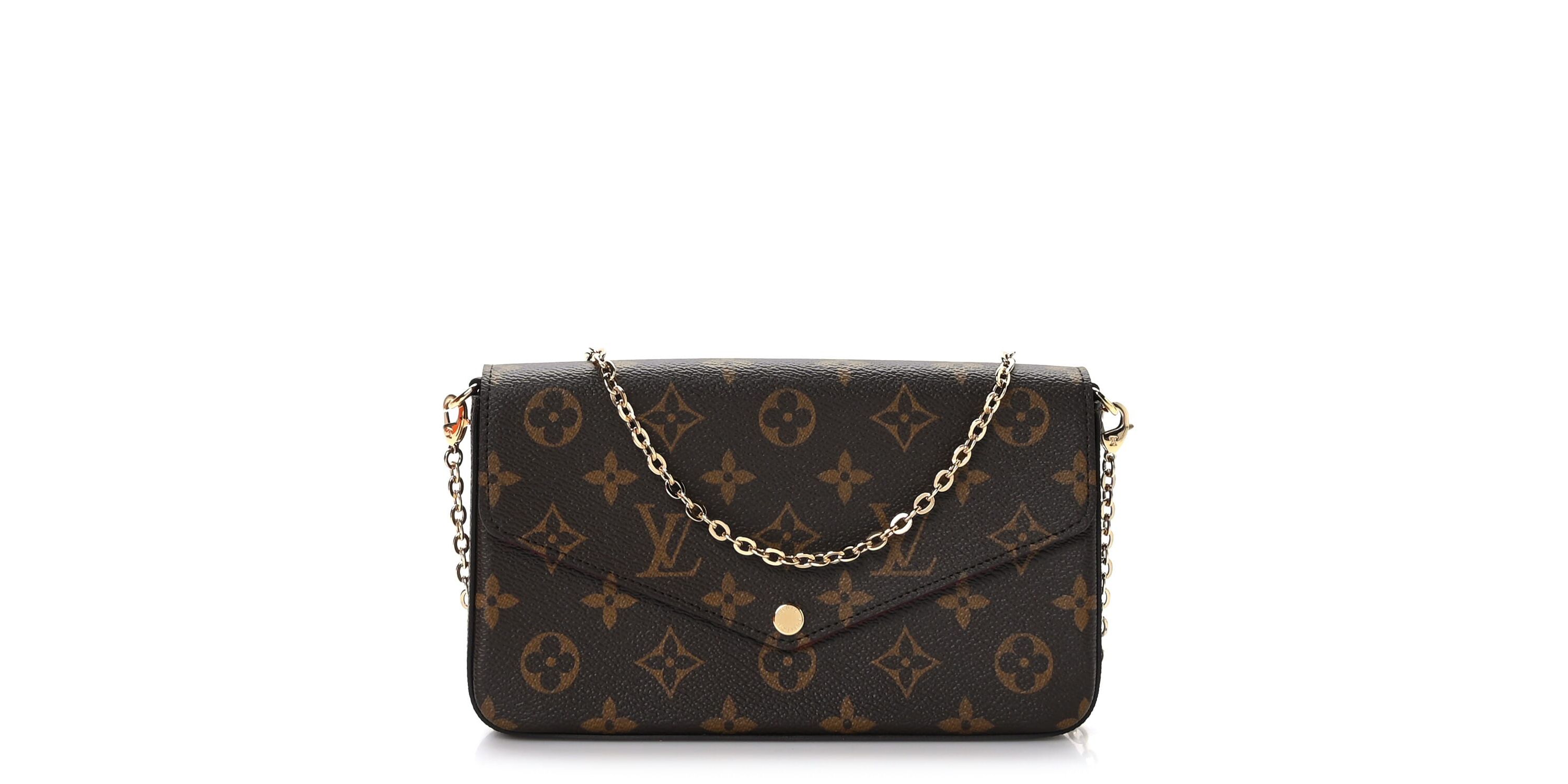 Louis Vuitton Monogram Pochette Felicie Chain Wallet Fuchsia -FINAL SALE NO RETURNS