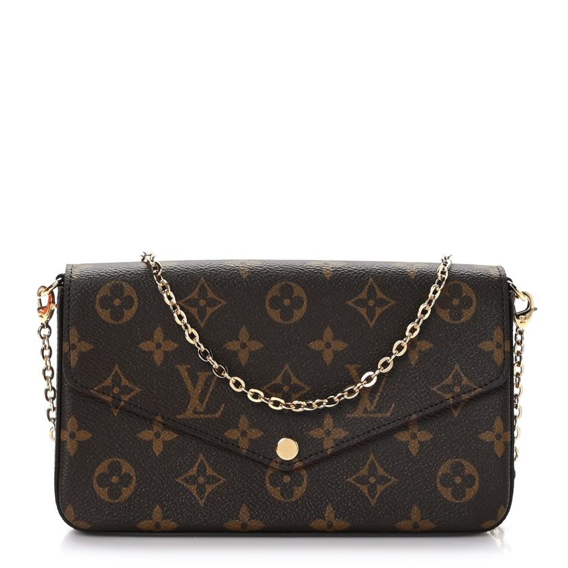 Louis Vuitton Monogram Pochette Felicie Chain Wallet Fuchsia -FINAL SALE NO RETURNS