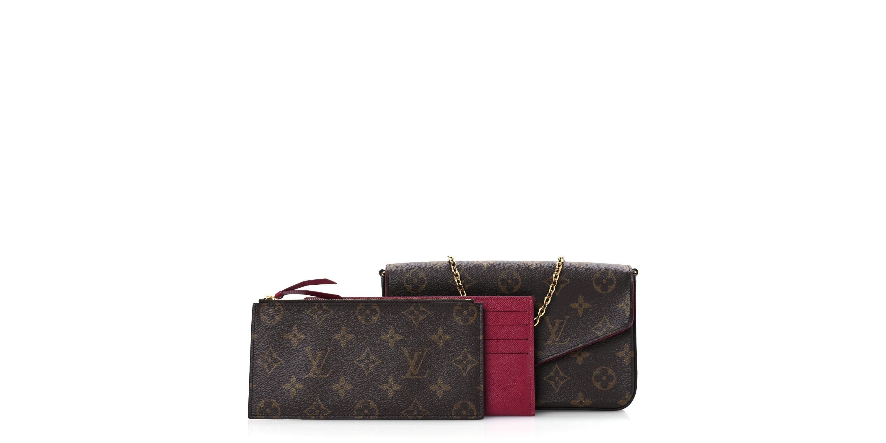 Louis Vuitton Monogram Pochette Felicie Chain Wallet Fuchsia -FINAL SALE NO RETURNS