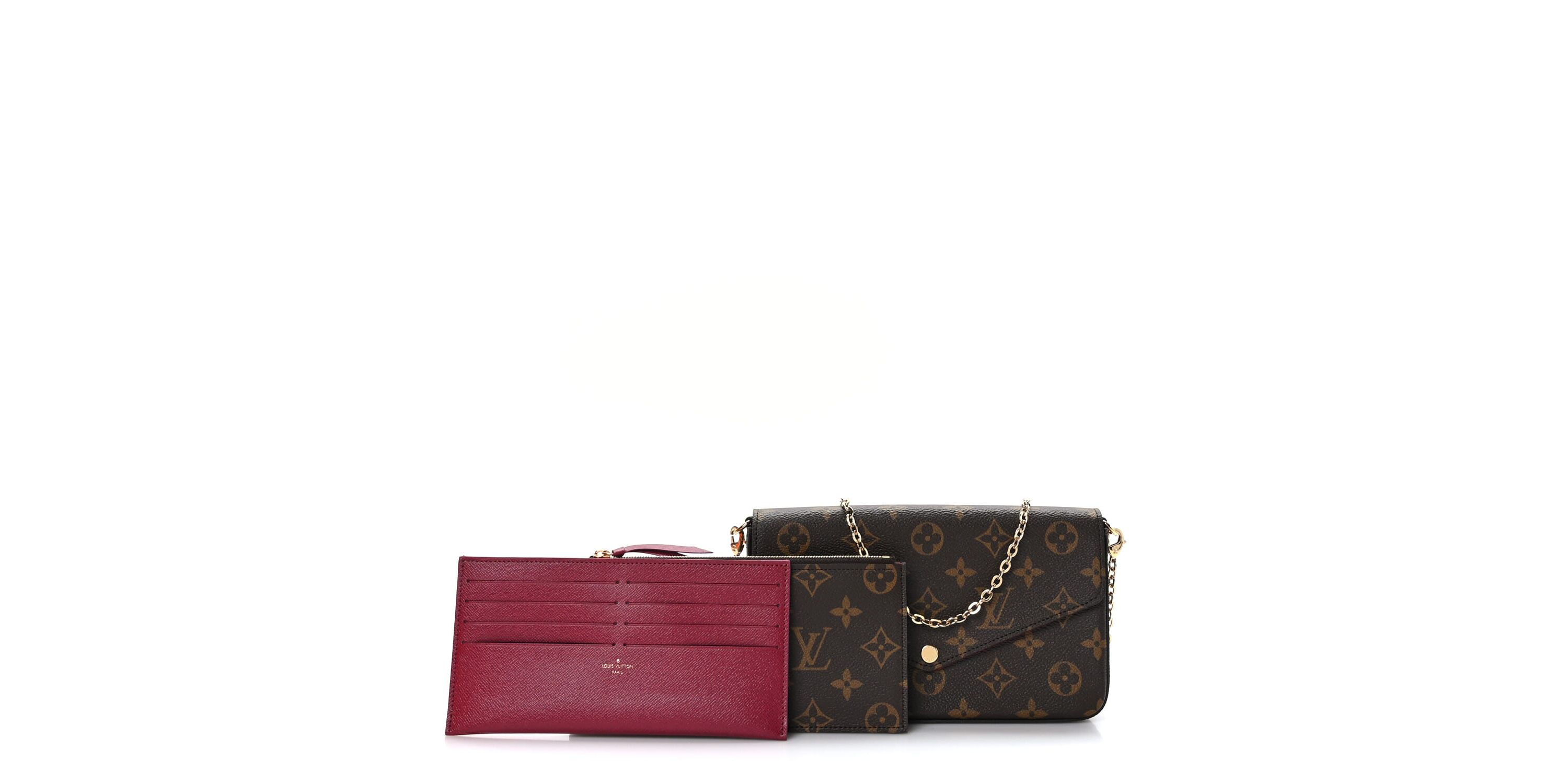 Louis Vuitton Monogram Pochette Felicie Chain Wallet Fuchsia -FINAL SALE NO RETURNS