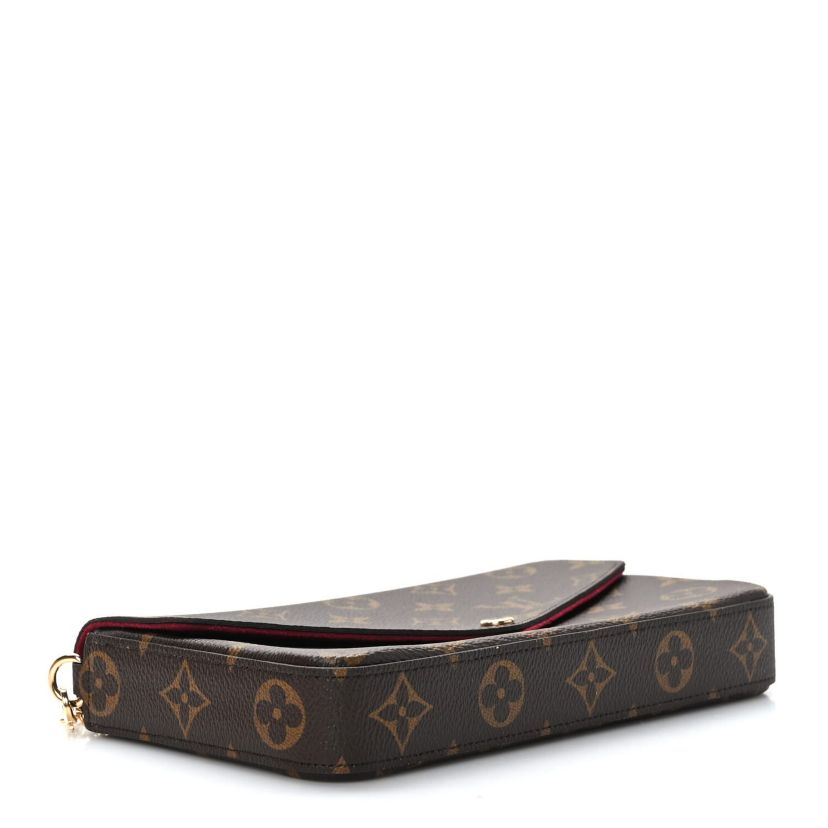 Louis Vuitton Monogram Pochette Felicie Chain Wallet Fuchsia -FINAL SALE NO RETURNS