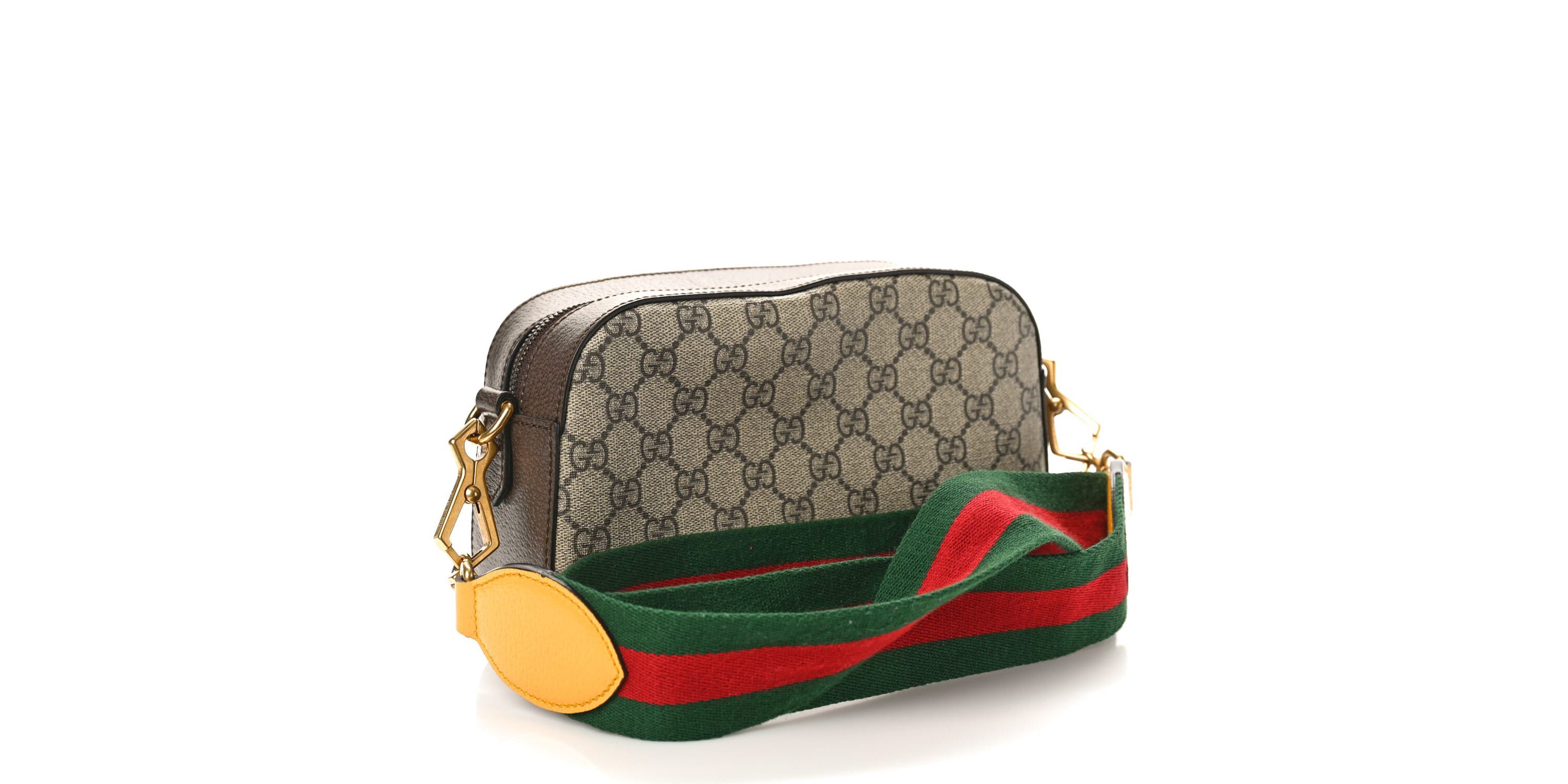 Gucci GG Supreme Monogram Web Neo Vintage Shoulder Bag Beige New Acero Crop -FINAL SALE NO RETURNS