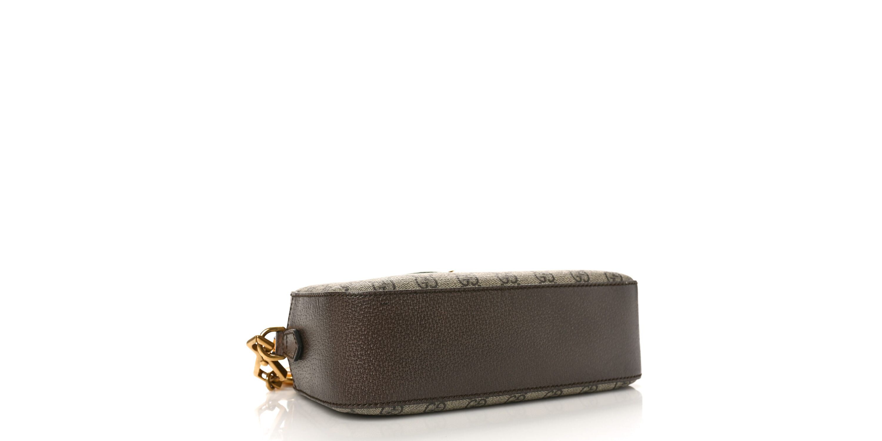 Gucci GG Supreme Monogram Web Neo Vintage Shoulder Bag Beige New Acero Crop -FINAL SALE NO RETURNS