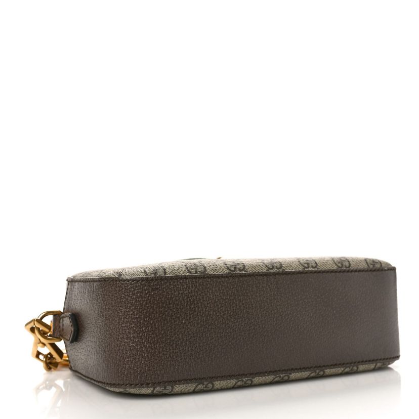 Gucci GG Supreme Monogram Web Neo Vintage Shoulder Bag Beige New Acero Crop -FINAL SALE NO RETURNS