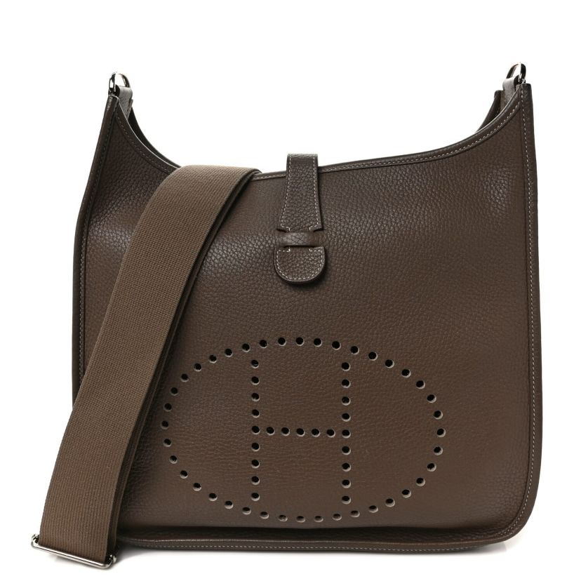 Hermes Taurillon Clemence Evelyne III PM Black -FINAL SALE NO RETURNS