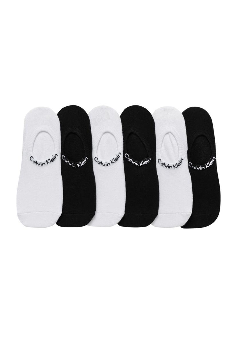 6 Pack Marled Flat Knit Sneaker Liner Socks