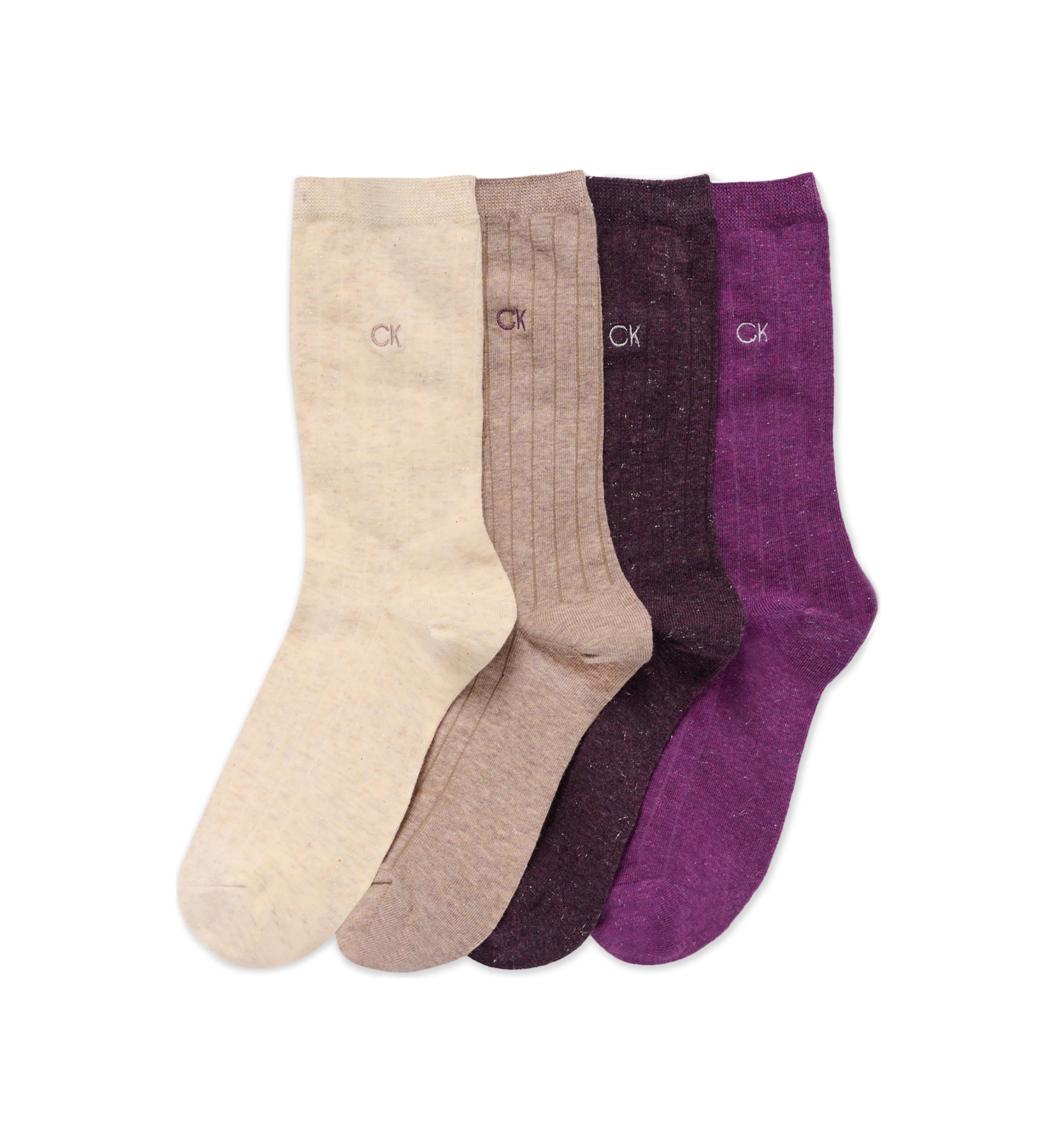  4-Pack of Sparkle Holiday Crew Socks 