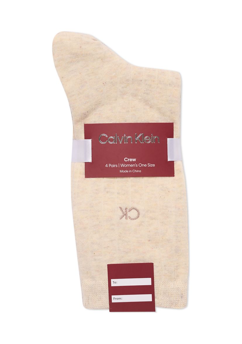   4-Pack of Sparkle Holiday Crew Socks 