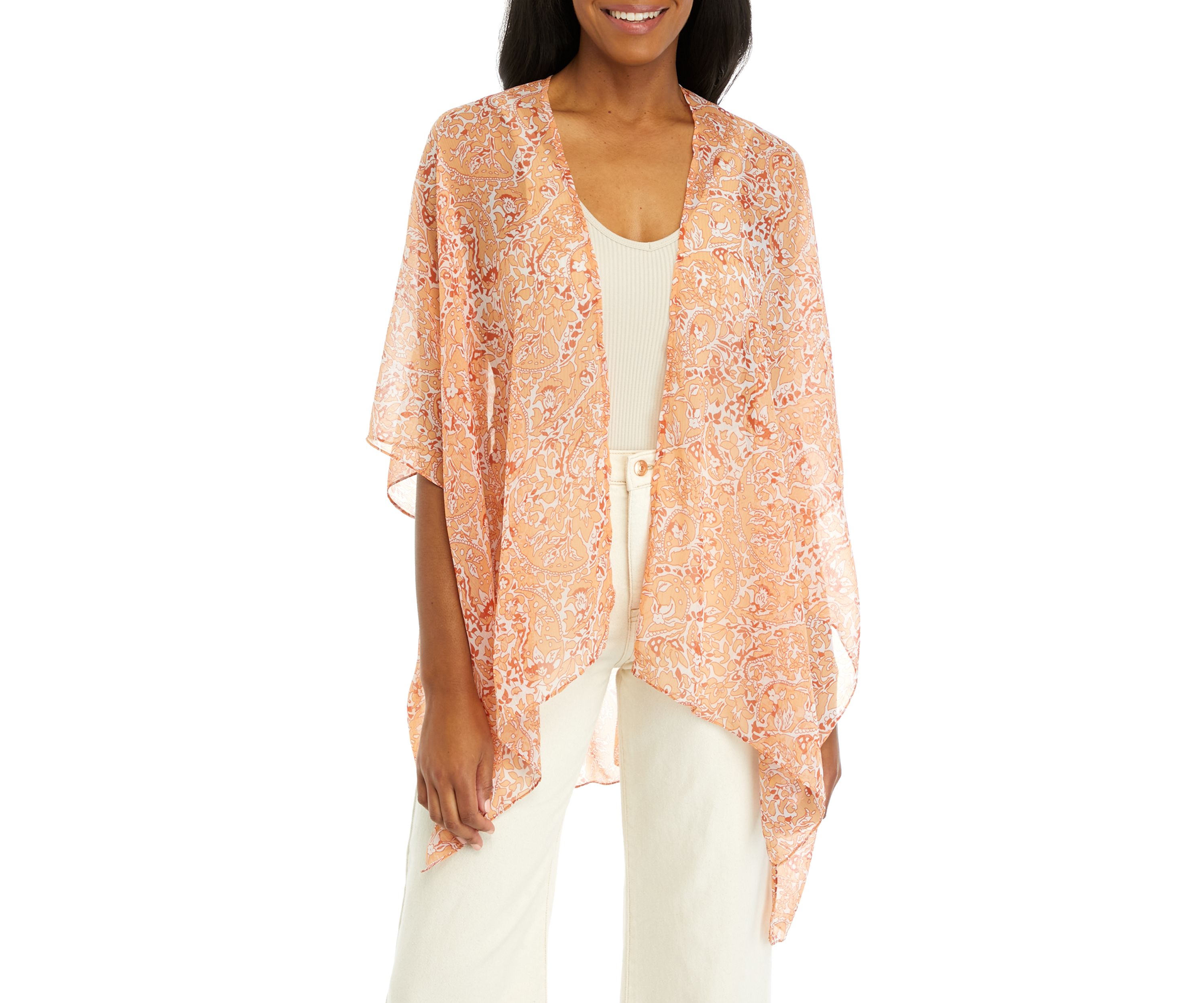 Paisley Print Ruana