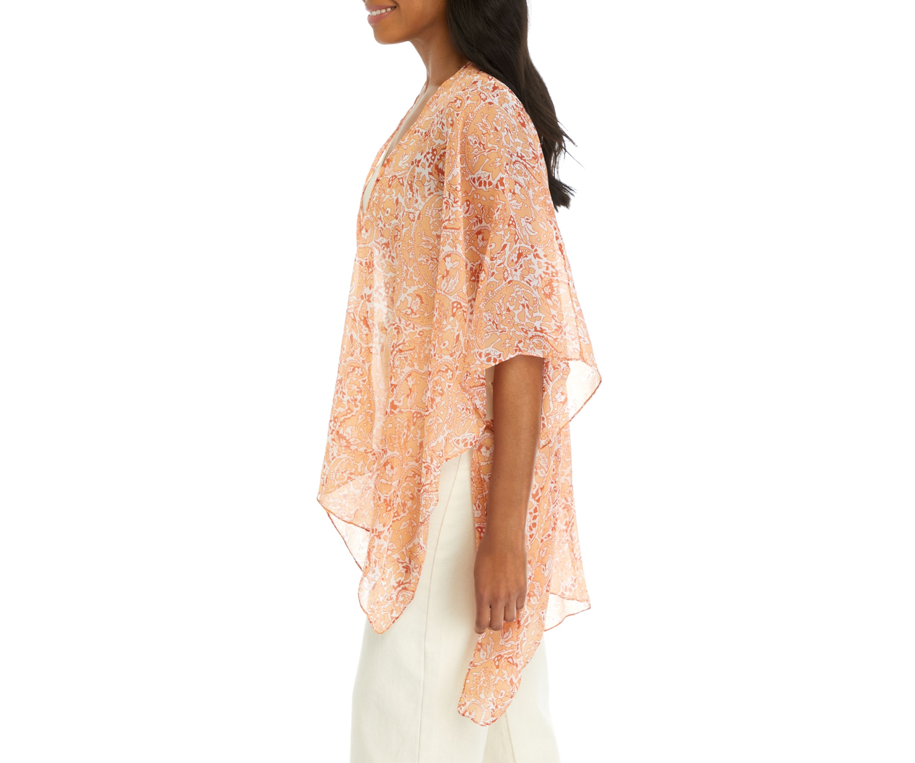 Paisley Print Ruana