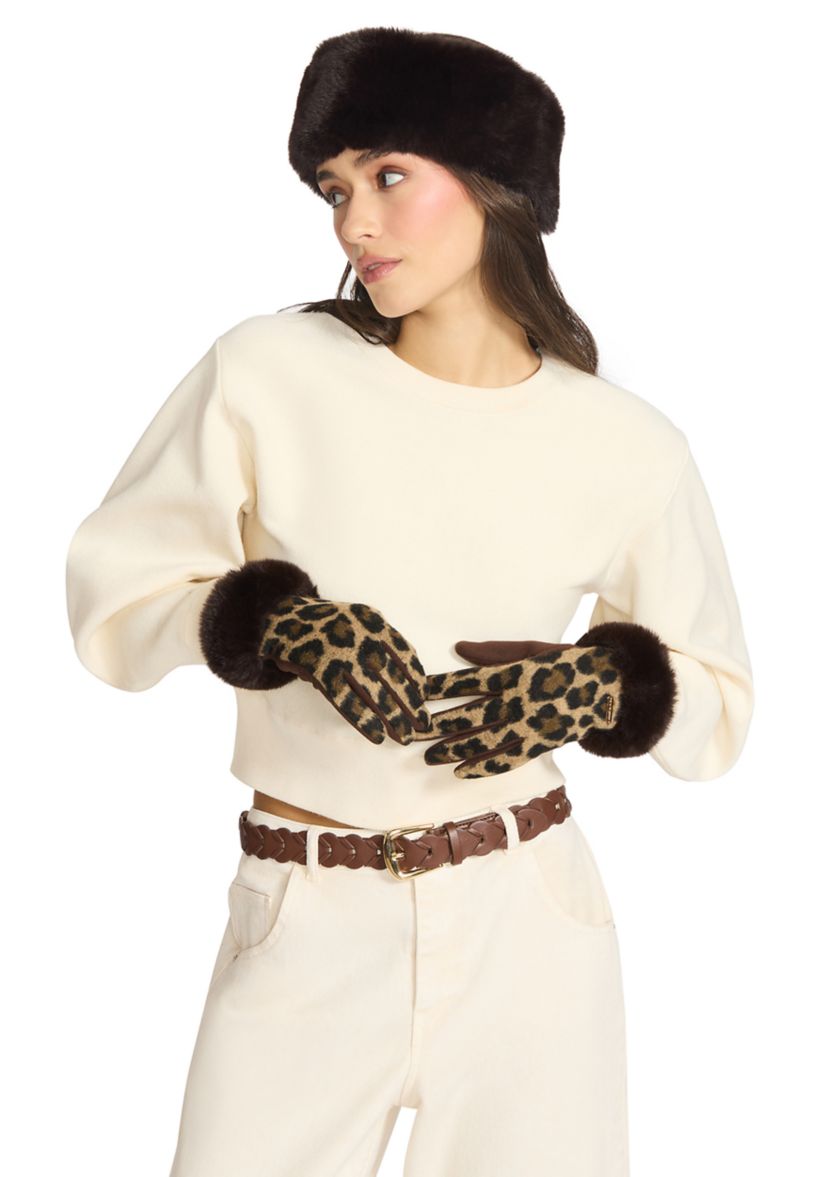 Faux Fur Headband and Glove Set 