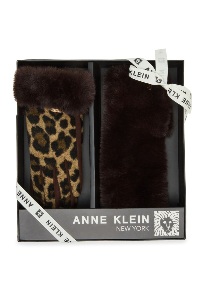 Faux Fur Headband and Glove Set 