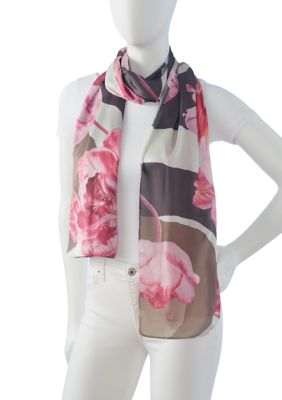 Swirling Blooms Oblong Scarf