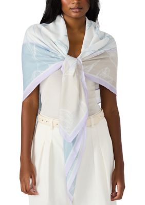 Anne Klein Women's Inverted Floral Square Wrap